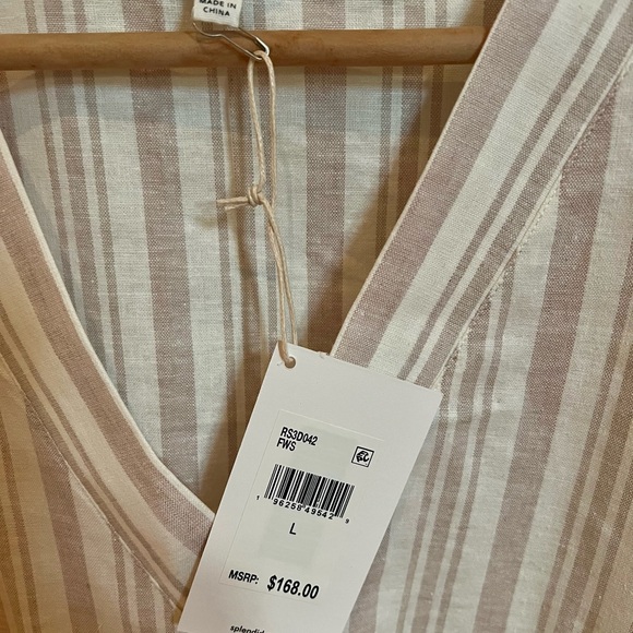 Splendid Beige and White Striped Dress- NWT - Picture 7 of 10